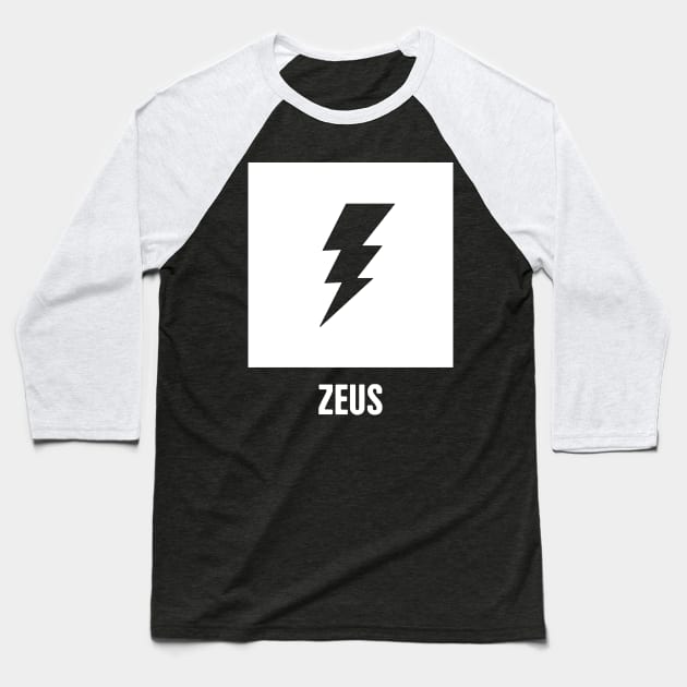 Zeus | Greek Mythology God Symbol Baseball T-Shirt by MeatMan